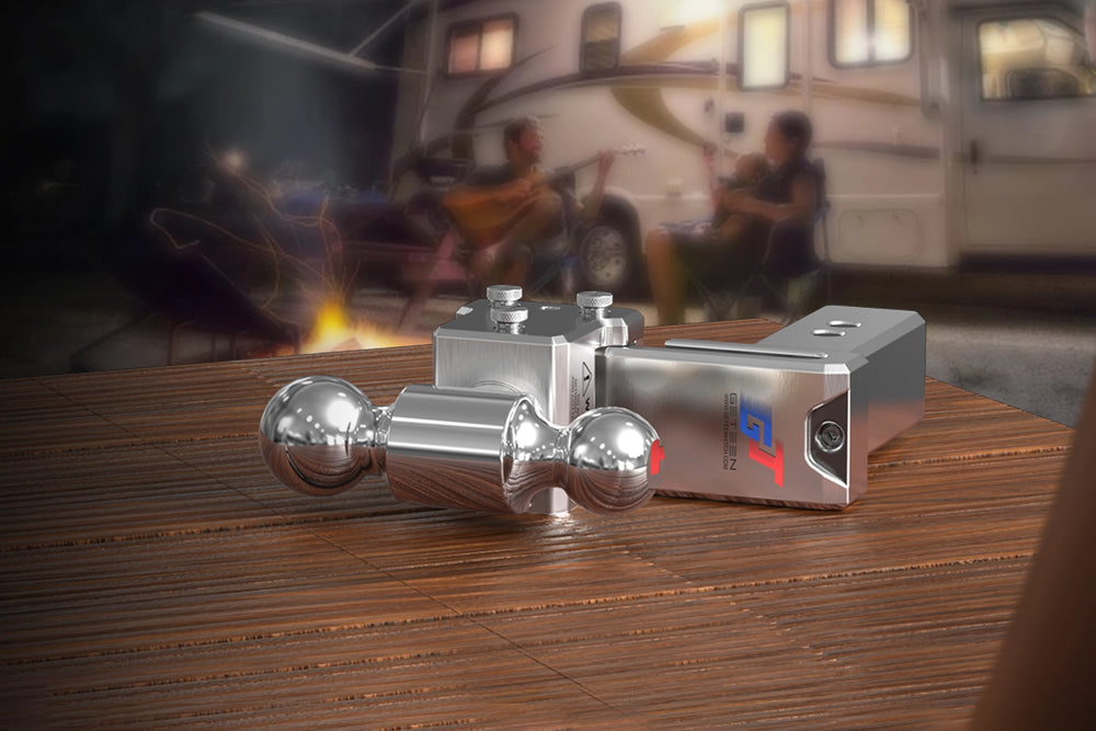 GETEEN aluminum adjustable hitch with corrosion-resistant construction for regular truck and trailer towing.
