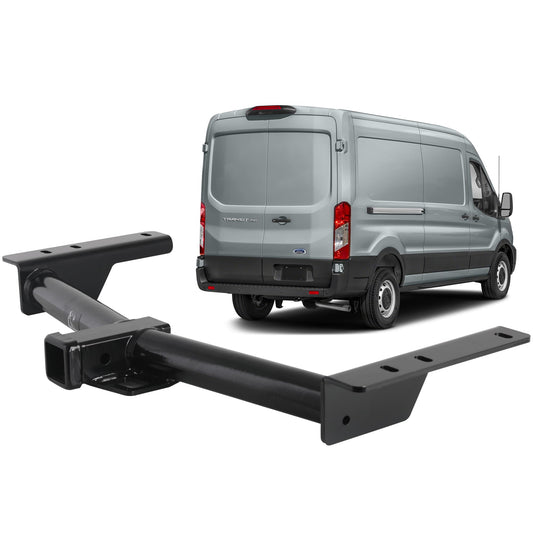 Class 3 Trailer Hitch for Ford Transit-150,Transit-250, Transit-350, 2-inch Hitch Receiver, Black Trailer Hitch Kit, Anti-Rust Gloss Black Powder Coat Tow Hitch