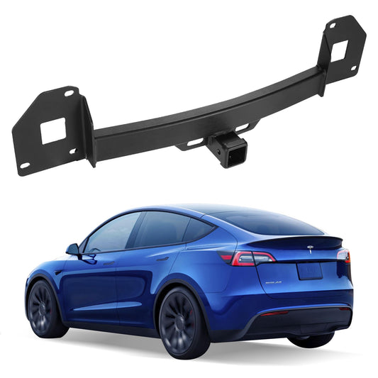 Trailer Hitch Compatible with Tesla Model Y 2020-2024, 2-inch Tow Hitch Receiver, Black Trailer Hitch Kit, Anti-Rust Gloss Black Powder Coat Tow Hitch