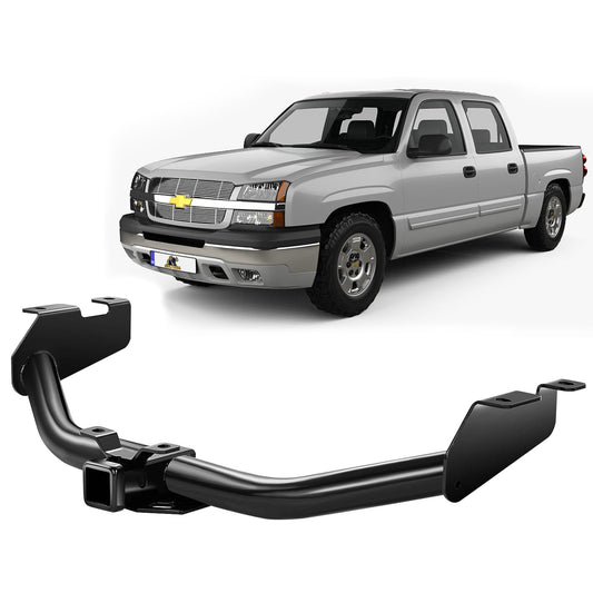 Trailer Hitch for Chevrolet Silverado and GMC Sierra, Class 3 Hitch Receiver, 2-inch Tow Hitch, Black Trailer Hitch Kit, Anti-Rust Gloss Black Powder Coat