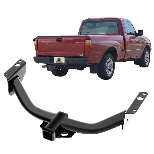 Class 3 Trailer Hitch for Ford Ranger Mazda B2300 B4000 B3000, 2-inch Hitch Receiver, Black Car Hitch, Anti-Rust Gloss Black Powder Coat Tow Hitch